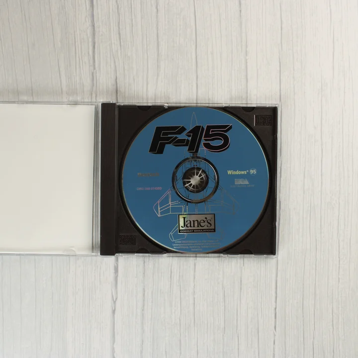 Jane's F-15 lemez Jane's F-15 játéklemez a tokban