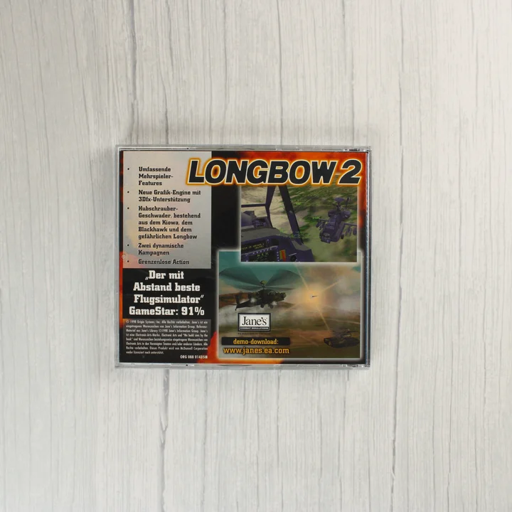 Jane's F-15 tok hátlap Jane's F-15 CD-tok hátoldala