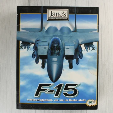 Jane's F-15 videójáték dobozának eleje