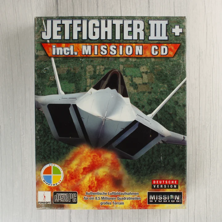 Jetfighter III + incl. Mission CD PC játék dobozának eleje