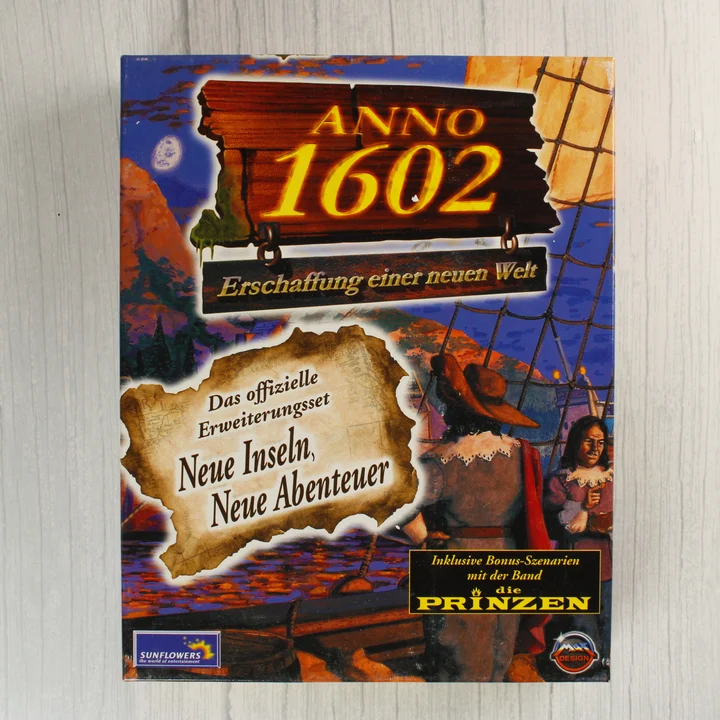 Anno 1602 Neue Inseln Neue Abenteuer PC játék dobozának eleje