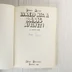 A könyv belső címlapja a kiadási adatokkal és egy kézzel írt névvel