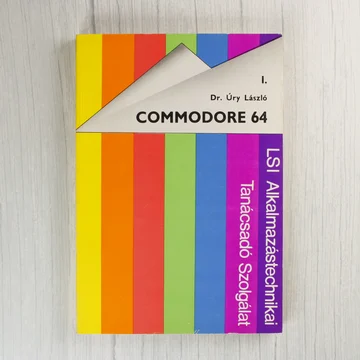 A Commodore 64 BASIC felhasználói kézikönyv színes csíkos borítója