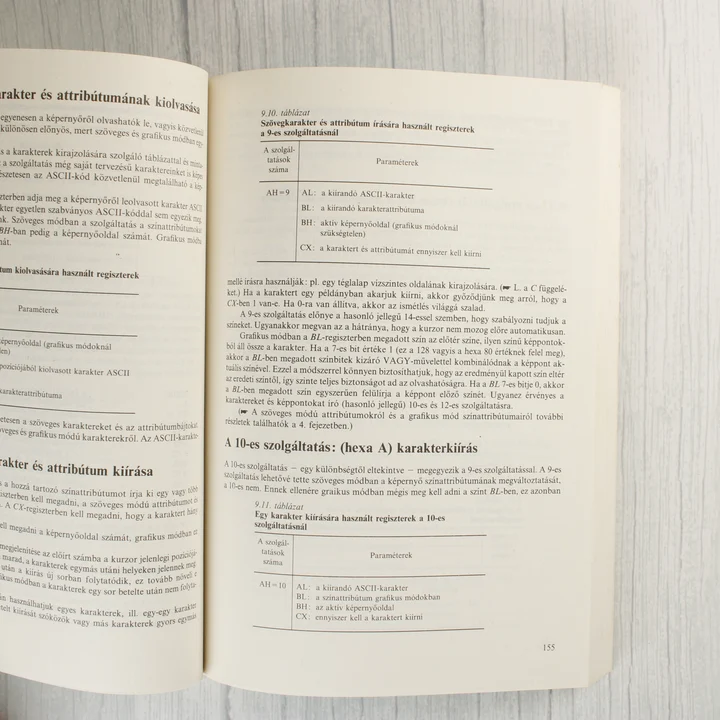 Belső oldalak Az IBM PC programozása könyv belső oldala