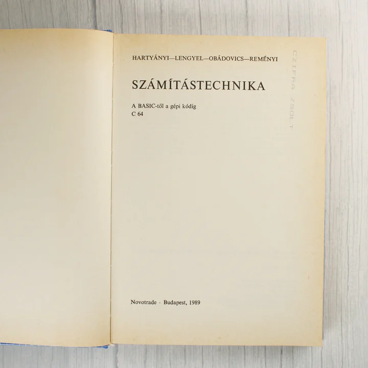 A Számítástechnika C 64 könyv belső címlapja