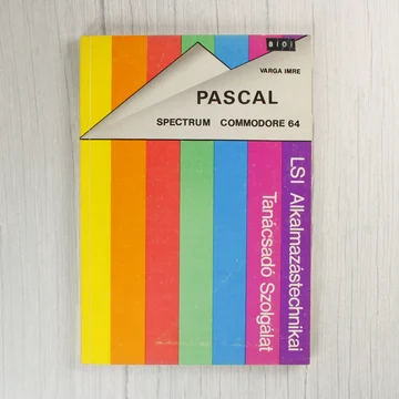 A Pascal Spectrum és Commodore 64-re című könyv színes borítója