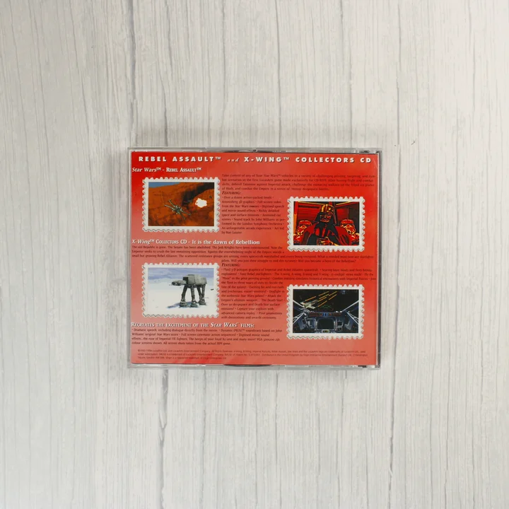 Star Wars Rebel Assault és X-Wing műanyag tok hátulja