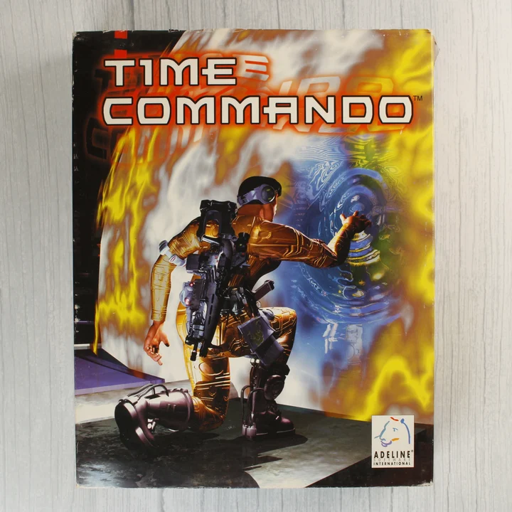 Time Commando PC játék nagy dobozának előlapja