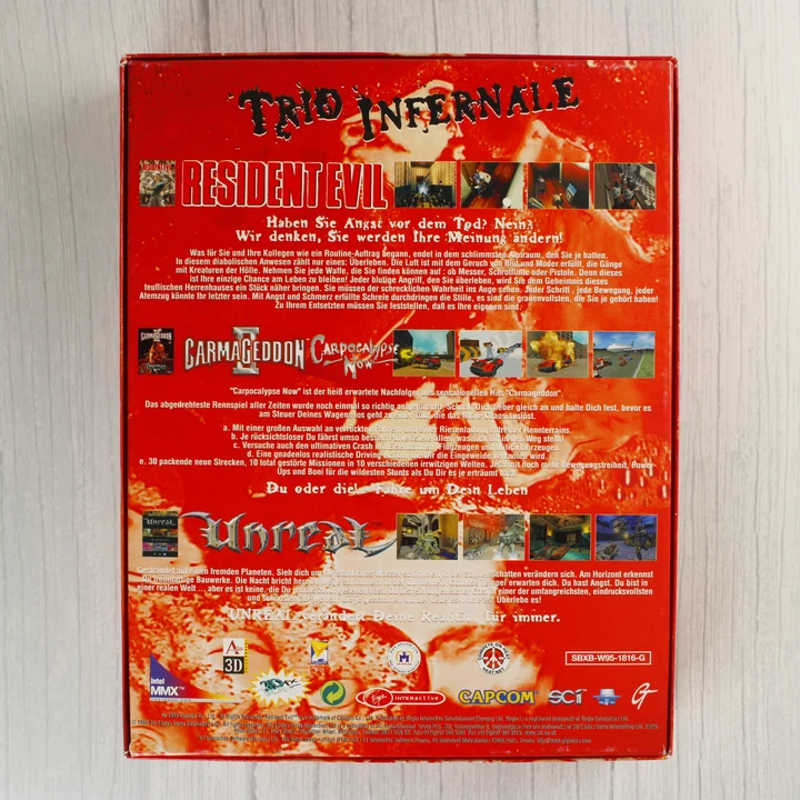 Trio Infernale PC játék válogatás dobozának hátulja