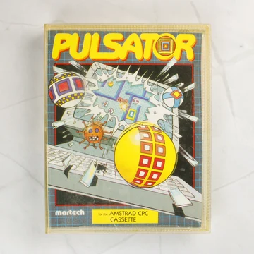 Pulsator videójáték Amstrad CPC kazetta tokban elölnézetből