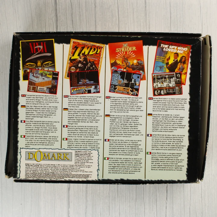 Superheroes videójáték-válogatás dobozának hátoldala