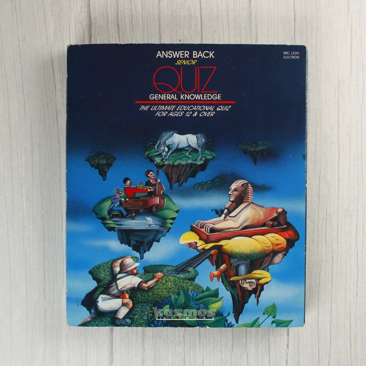 Az Answer Back Senior Quiz videójáték színes illusztrált doboza