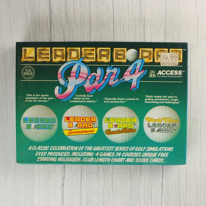 Leader Board Par 4 Commodore 64 játék dobozának eleje