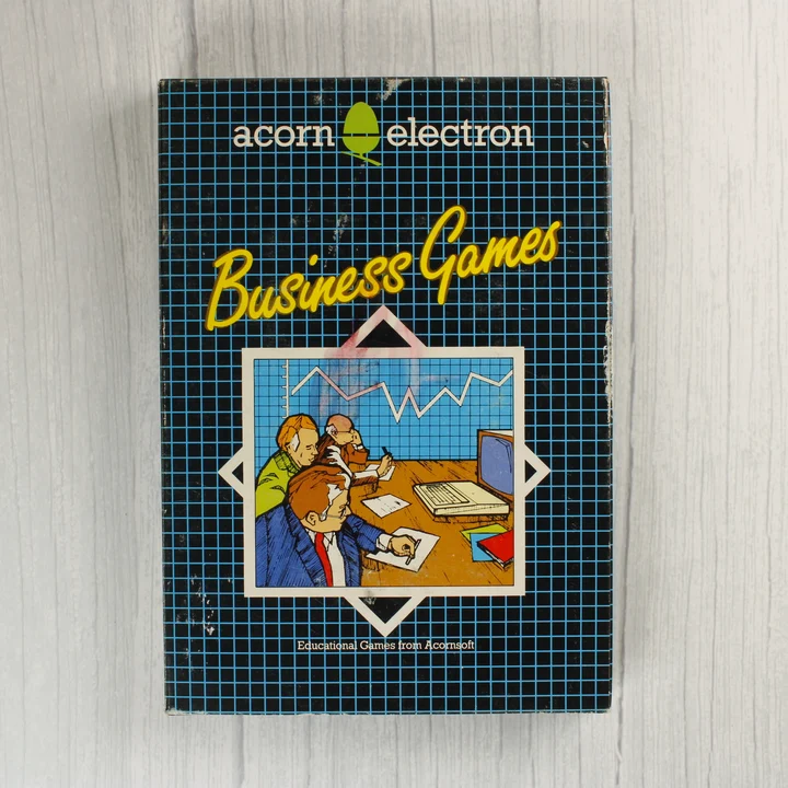 Az Acornsoft Business Games videójáték dobozának előlapja