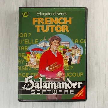 French Tutor szoftver tokjának előlapja francia illusztrációval