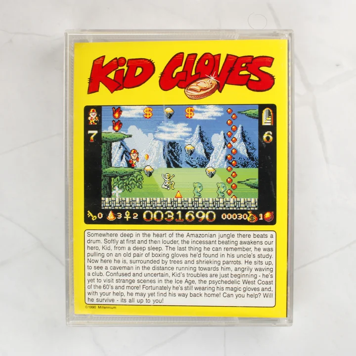 Kid Gloves Amiga játék tokja hátulról