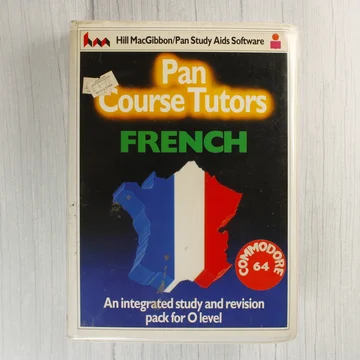 Pan Course Tutors French Commodore 64 szoftver tokja elölről