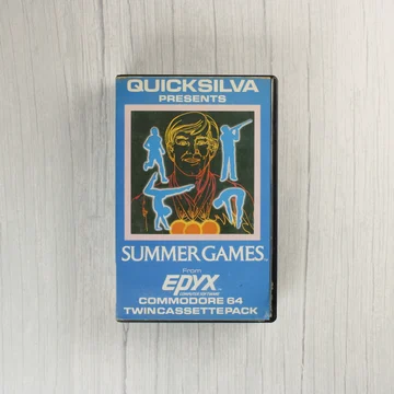 A Summer Games Commodore 64 játék kék színű elülső borítója