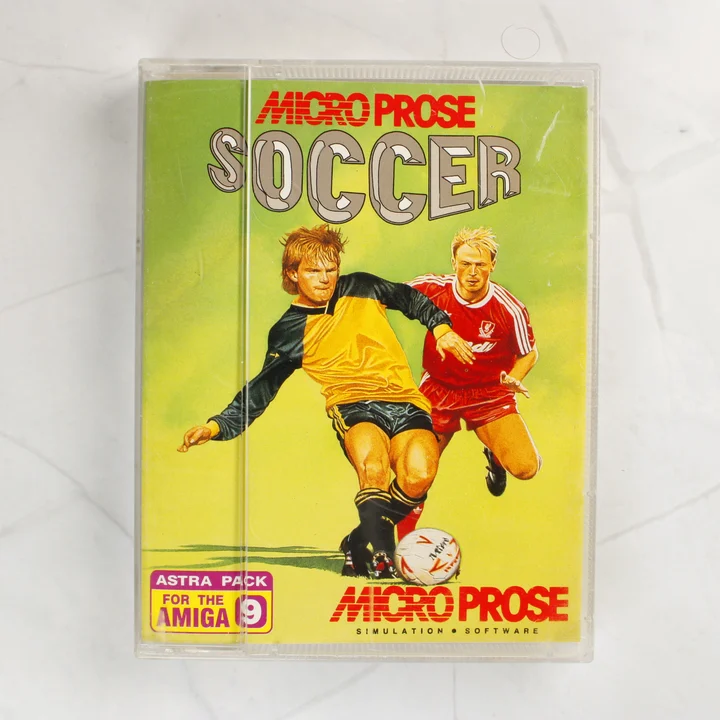 MicroProse Soccer Amiga játék előlapja műanyag tokban