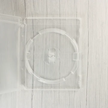 Nyitott áttetsző Blu-ray tok belső kialakítása