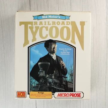 Railroad Tycoon Amiga játékdoboz elölnézete