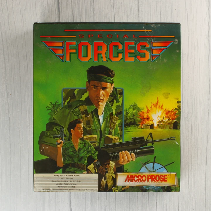 Special Forces Amiga doboz Special Forces Amiga játék dobozának eleje