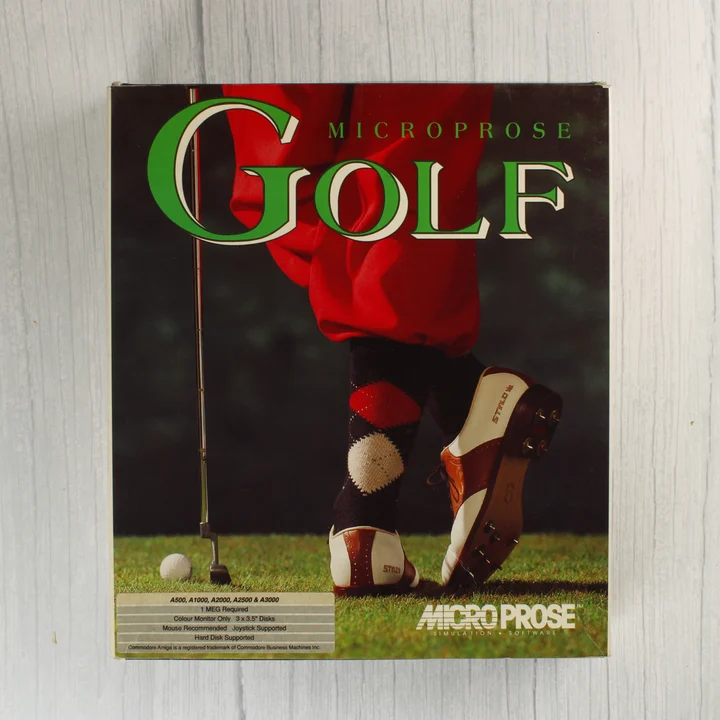 MicroProse Golf Amiga doboz MicroProse Golf Amiga játék dobozának előlapja