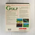 MicroProse Golf Amiga játék dobozának hátoldala leírással