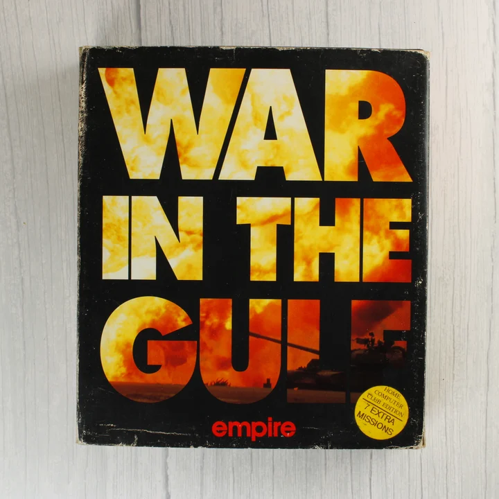 War in the Gulf dobozkép War in the Gulf Amiga játék dobozának eleje