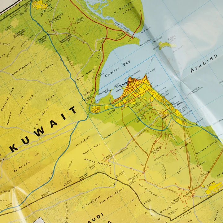 War in the Gulf térkép Kuvait térkép melléklet
