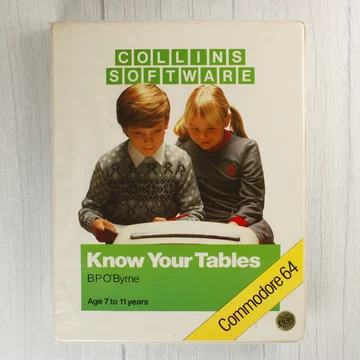 Know Your Tables Commodore 64 szoftver előlapja
