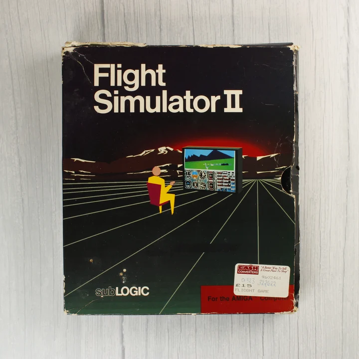 A Flight Simulator II Amiga játék dobozának előlapja