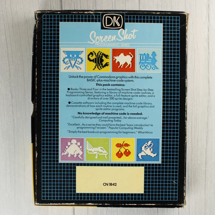 Commodore 64 Graphics Pack dobozának hátoldala